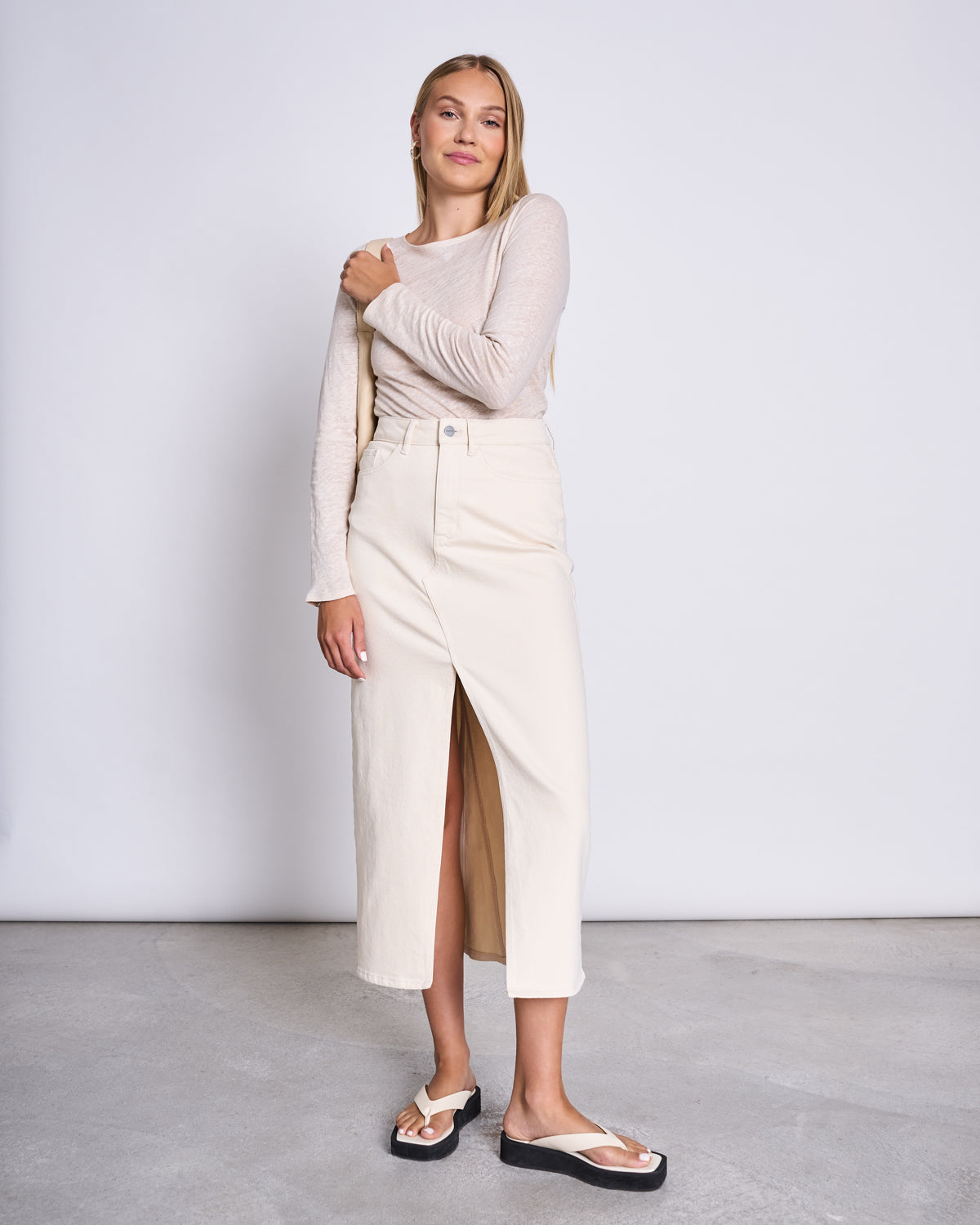 LINEN LONGSLEEVE KEISS IVORY GOTS Longsleeve jan-n-june 3