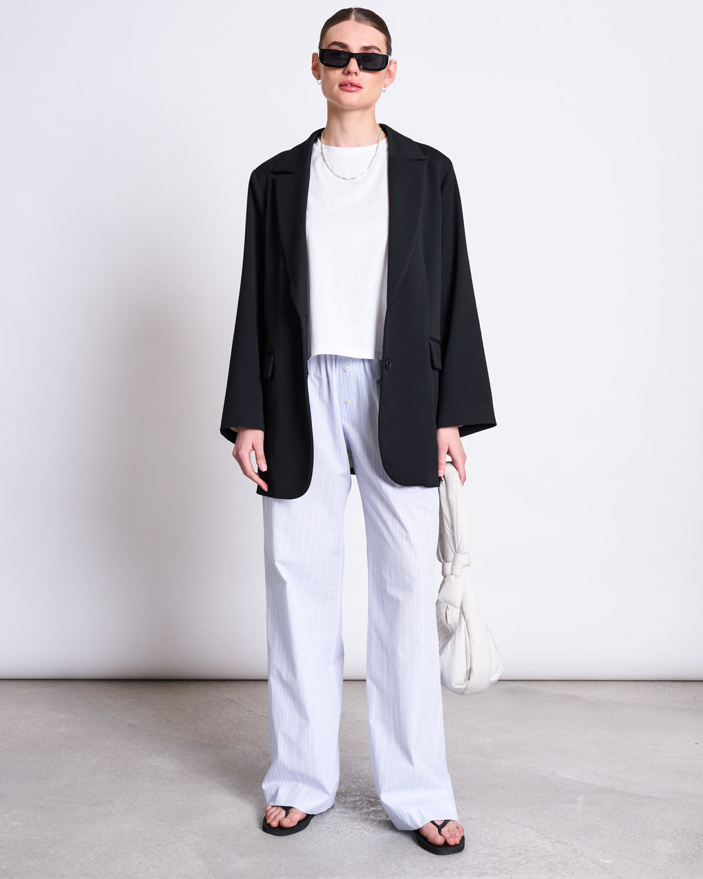 COTTON PANTS SOBY BLUE WHITE STRIPED GOTS Pants jan-n-june 3