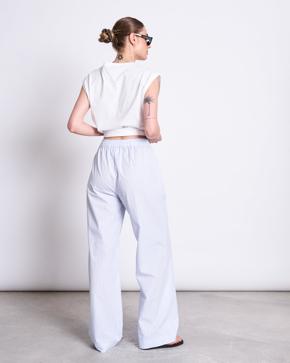 COTTON PANTS SOBY BLUE WHITE STRIPED GOTS Pants jan-n-june 8