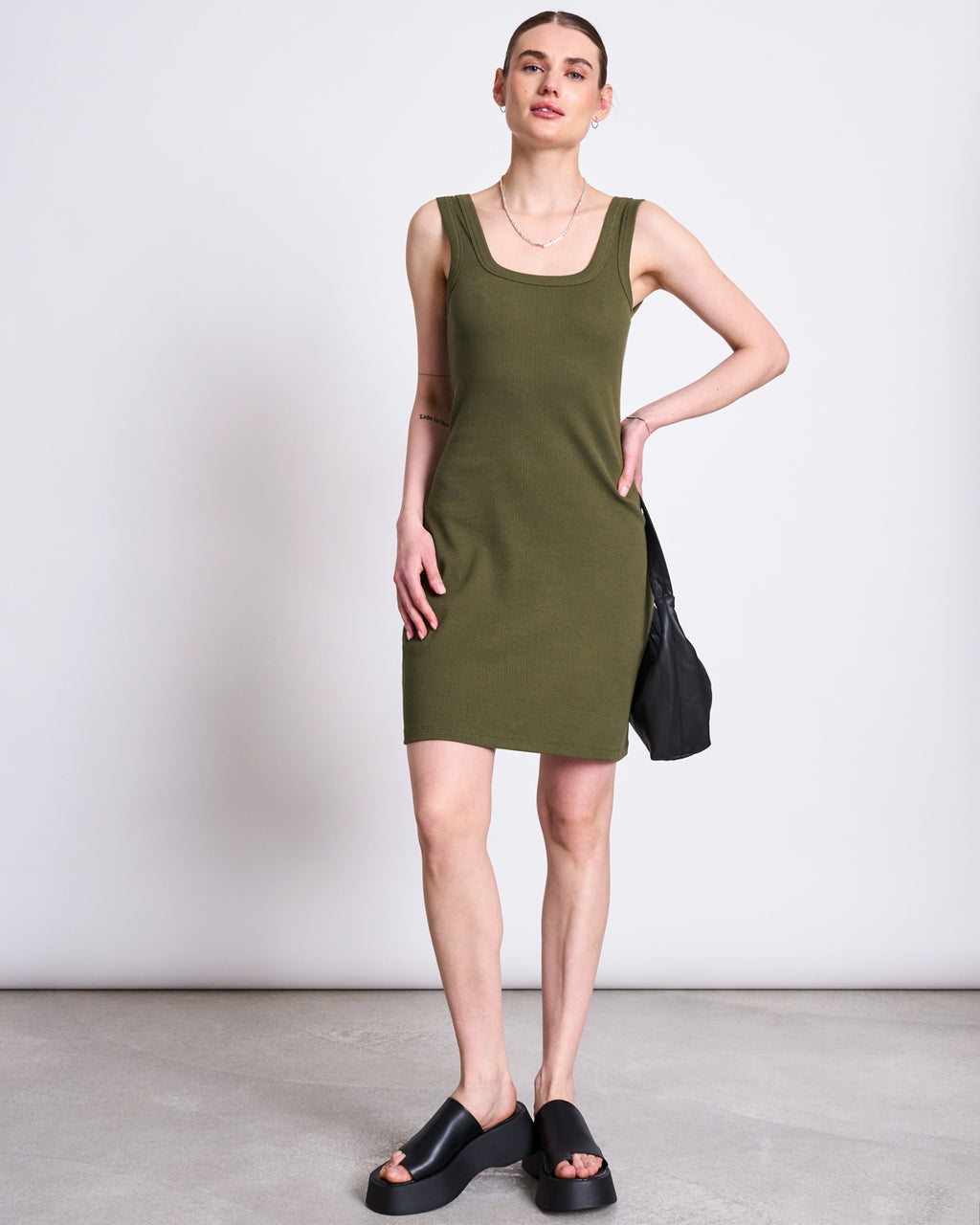 MINI DRESS TALMINE DARK OLIVE GOTS Dresses jan-n-june 1