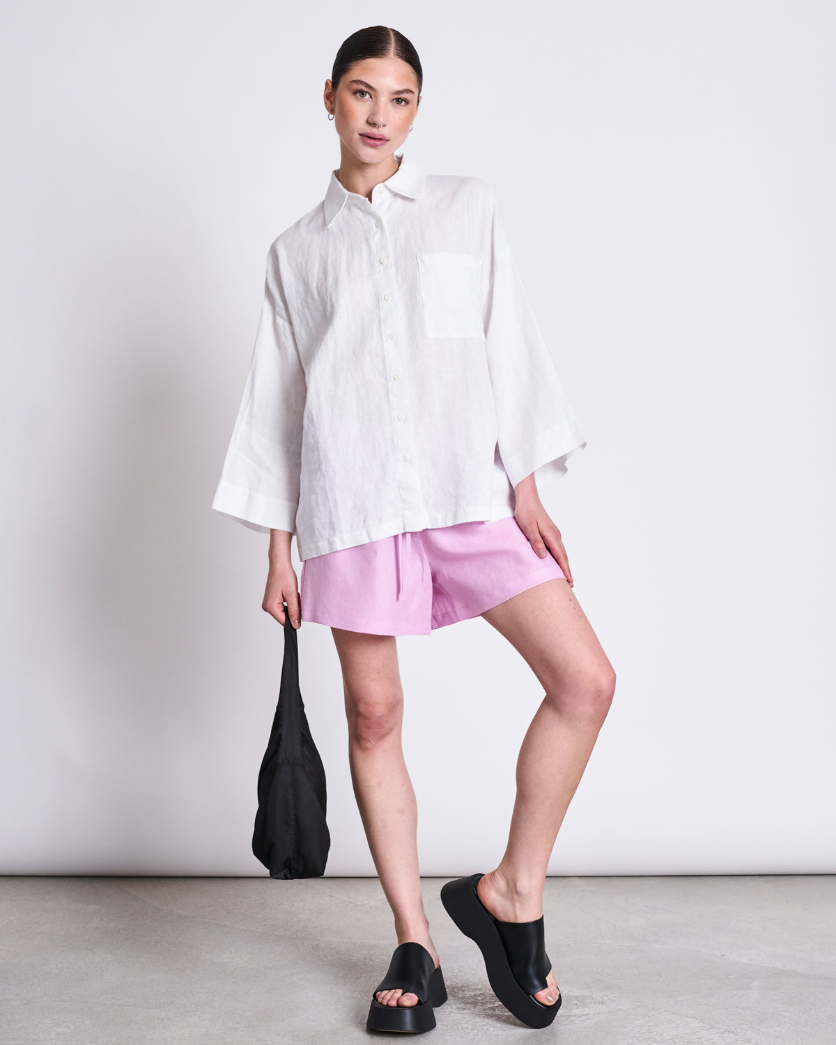 LINEN SHIRT MONS WHITE Blouses jan-n-june 1