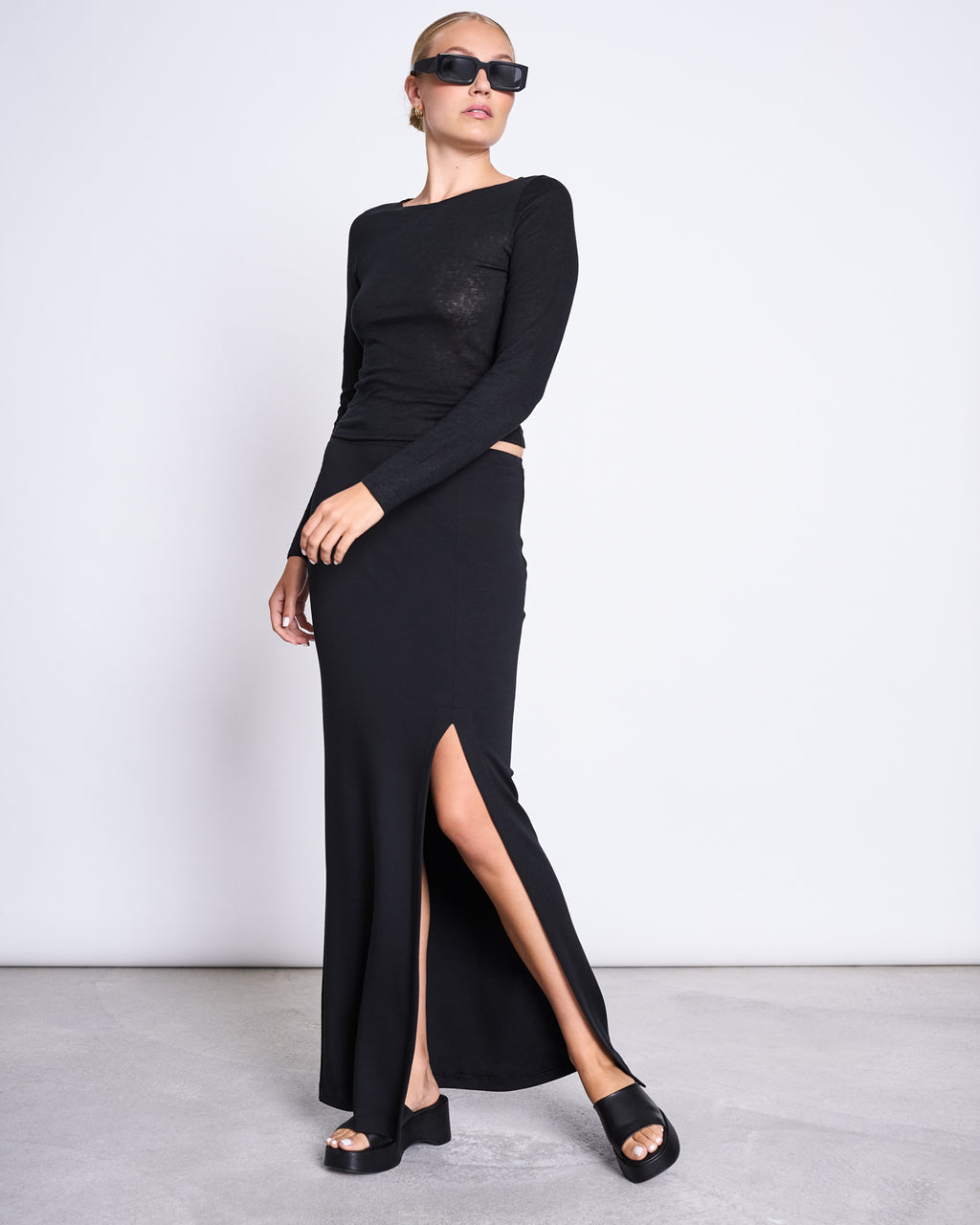 MAXI SKIRT LUSTA BLACK skirt jan-n-june 8