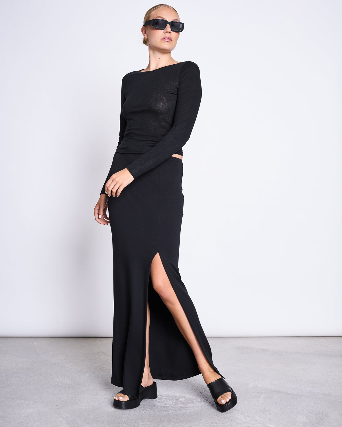 MAXI SKIRT LUSTA BLACK skirt jan-n-june 8