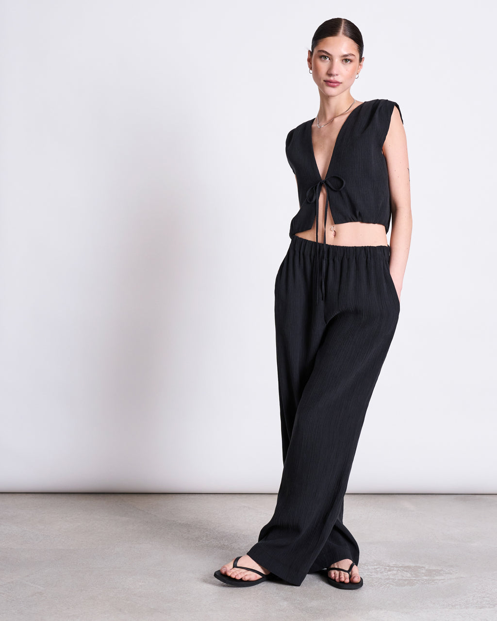 CRINKLE PANTS HAVA BLACK jan-n-june 6