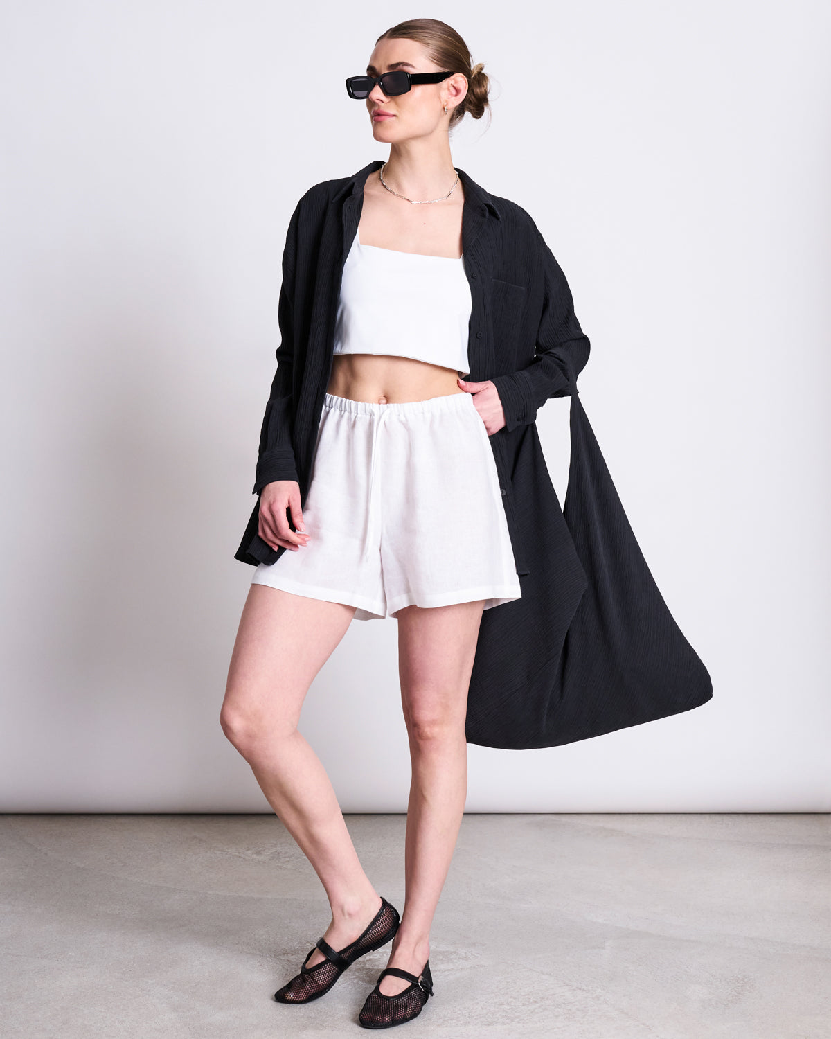 CRINKLE SHIRT SKUR BLACK T-shirt jan-n-june 7