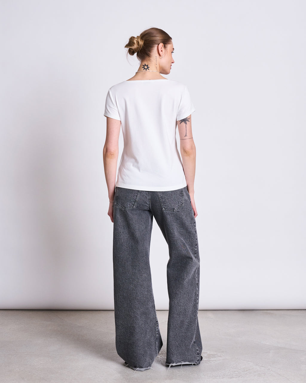 BRUSHED BOAT NECK T-SHIRT OTTO WHITE GOTS t-shirt jan-n-june 3