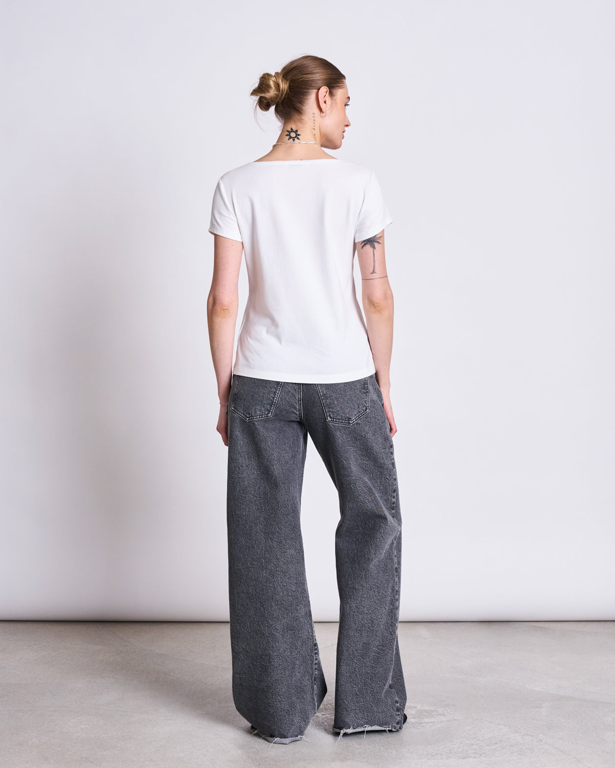 BRUSHED BOAT NECK T-SHIRT OTTO WHITE GOTS t-shirt jan-n-june 3