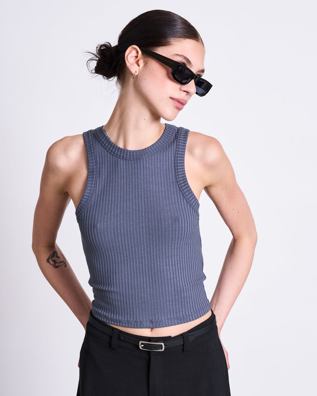 TENCEL™ LYOCELL RIB TANK TOP PORTO TURBULENCE Tops jan-n-june 1