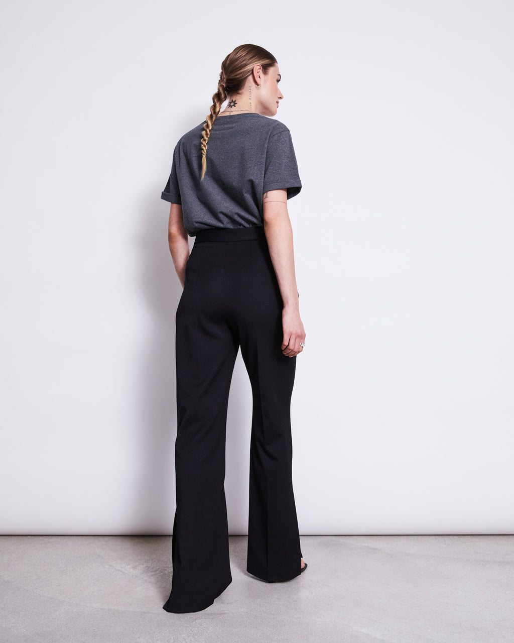 SLIT PANTS DOURO BLACK Wide Pants jan-n-june 10