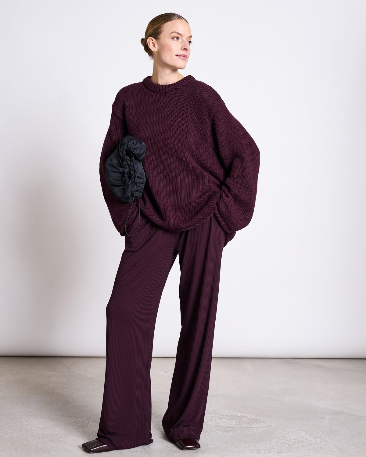 TENCEL™ LYOCELL RIB PANTS SMILLA CHERRY LACQUER Pants jan-n-june 4