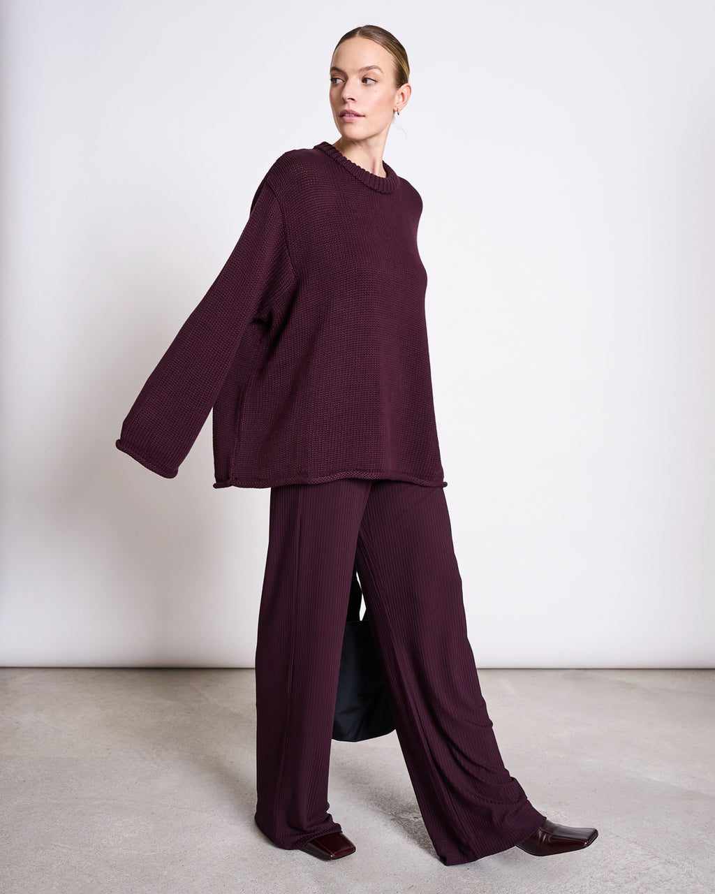 TENCEL™ LYOCELL RIB PANTS SMILLA CHERRY LACQUER Pants jan-n-june 5