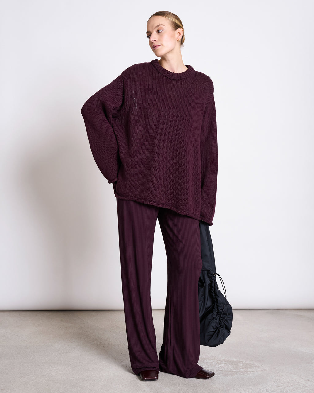 TENCEL™ LYOCELL RIB PANTS SMILLA CHERRY LACQUER Pants jan-n-june 7