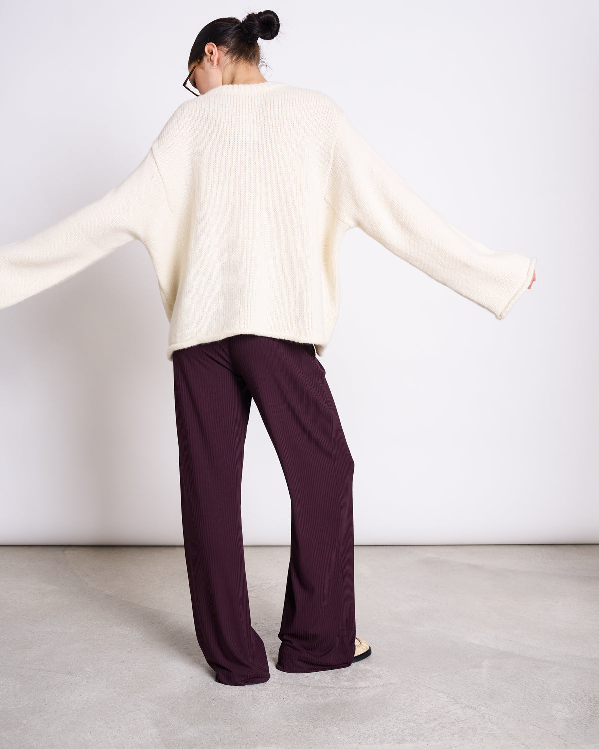 TENCEL™ LYOCELL RIB PANTS SMILLA CHERRY LACQUER Pants jan-n-june 3