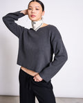LIGHT KNIT JUMPER WILLIAMSBURG ANTHRACITE GOTS Jumper jan-n-june 1