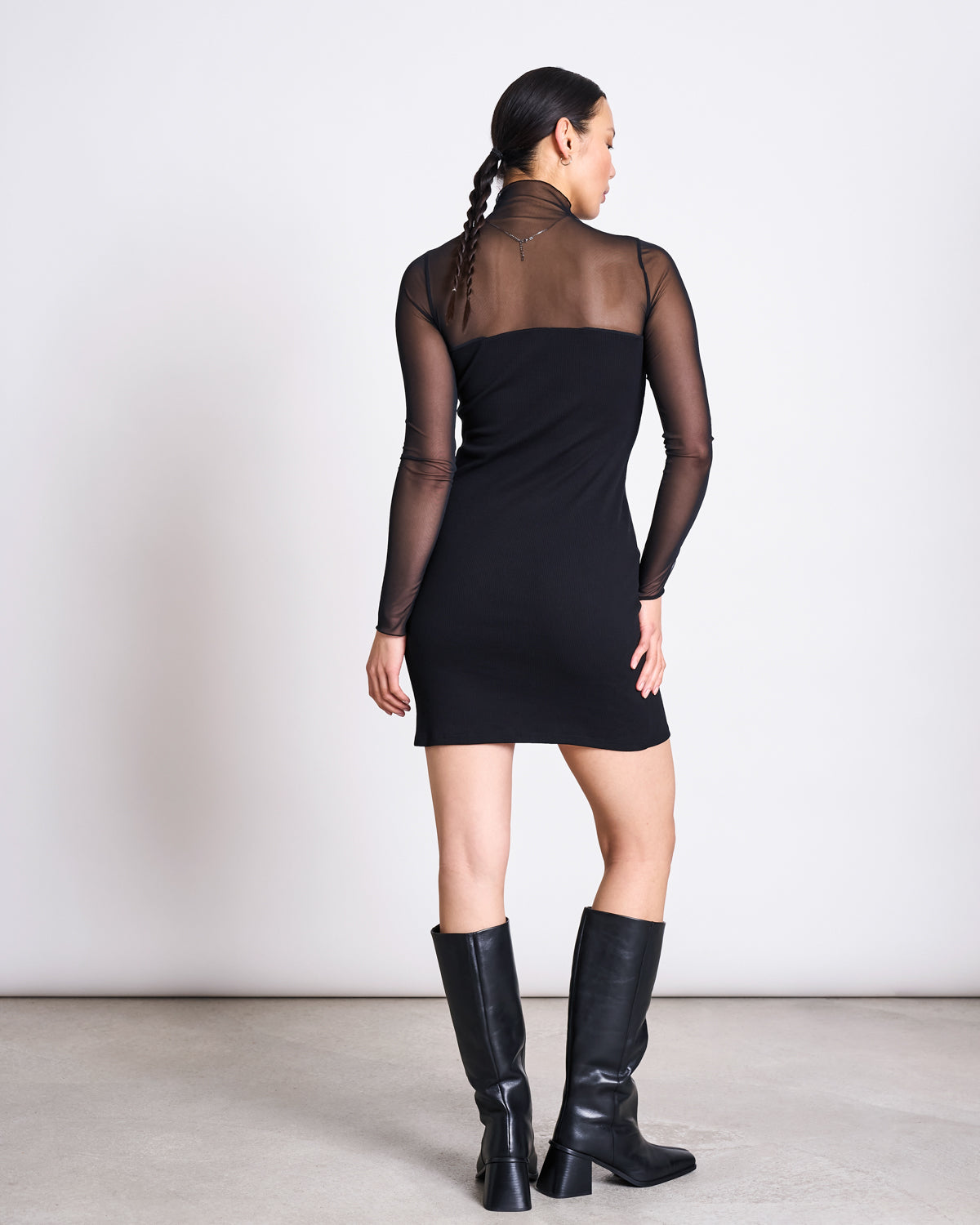 MESH DRESS HUARI BLACK Dress jan-n-june 3