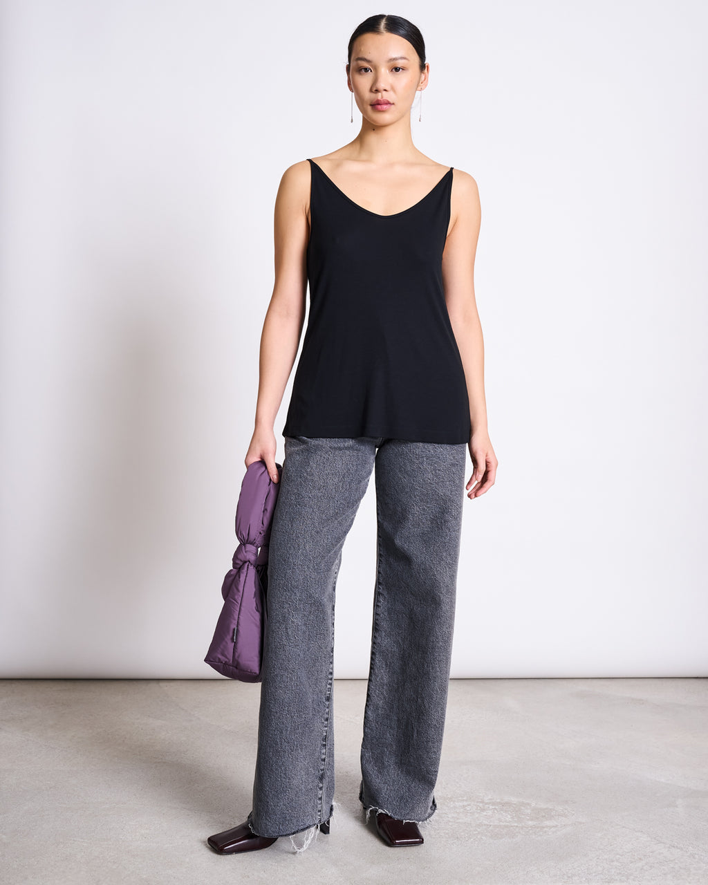 SLIP TOP TRIANGLE FLOW BLACK tops jan-n-june 1