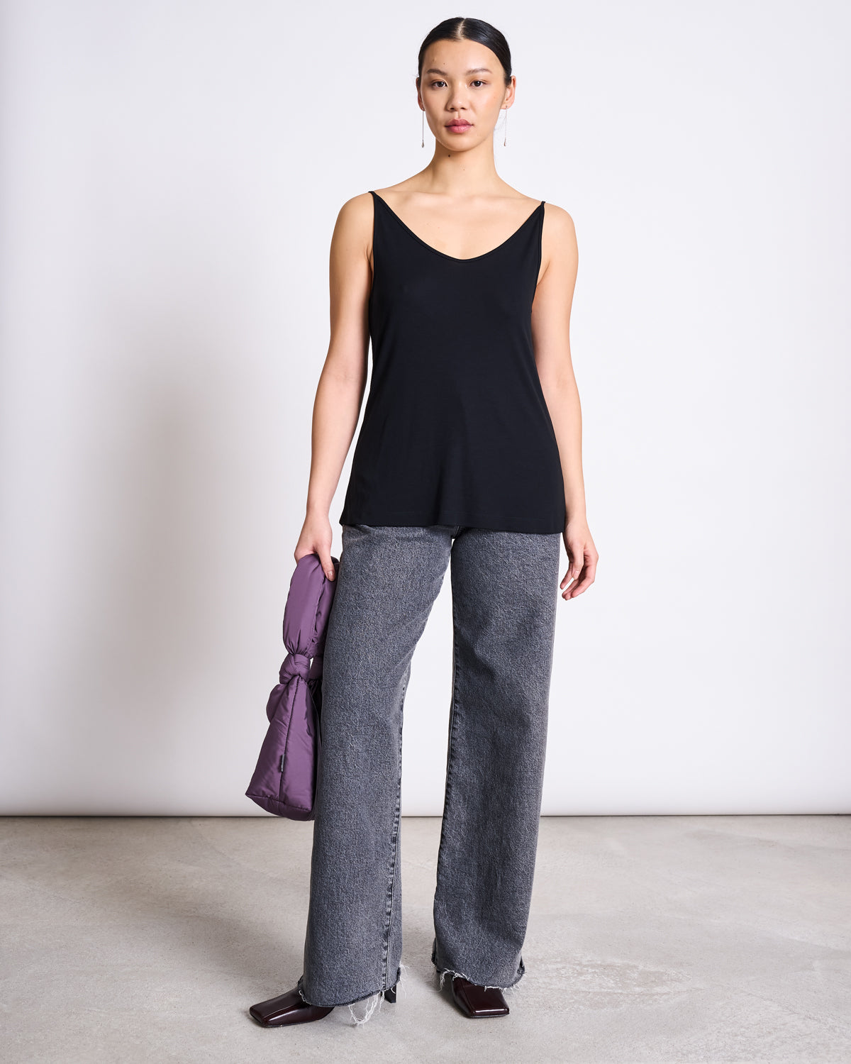 SLIP TOP TRIANGLE FLOW BLACK tops jan-n-june 1