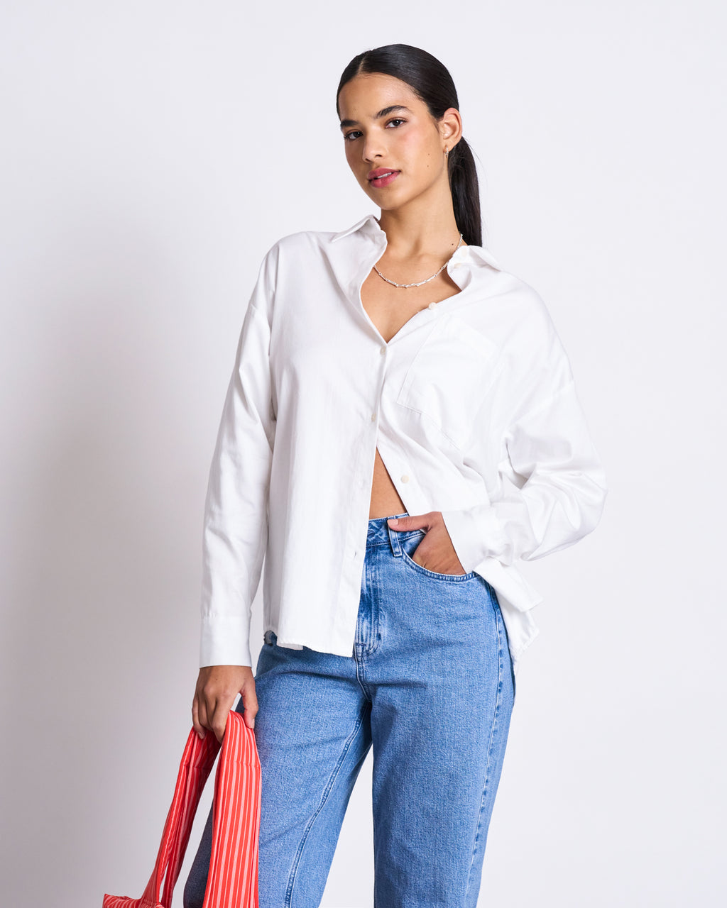 OVERSIZED SHIRT MAMRO WHITE jan-n-june 4