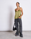 SLIP TOP MAUD WOODY OLIVE Tops jan-n-june 1