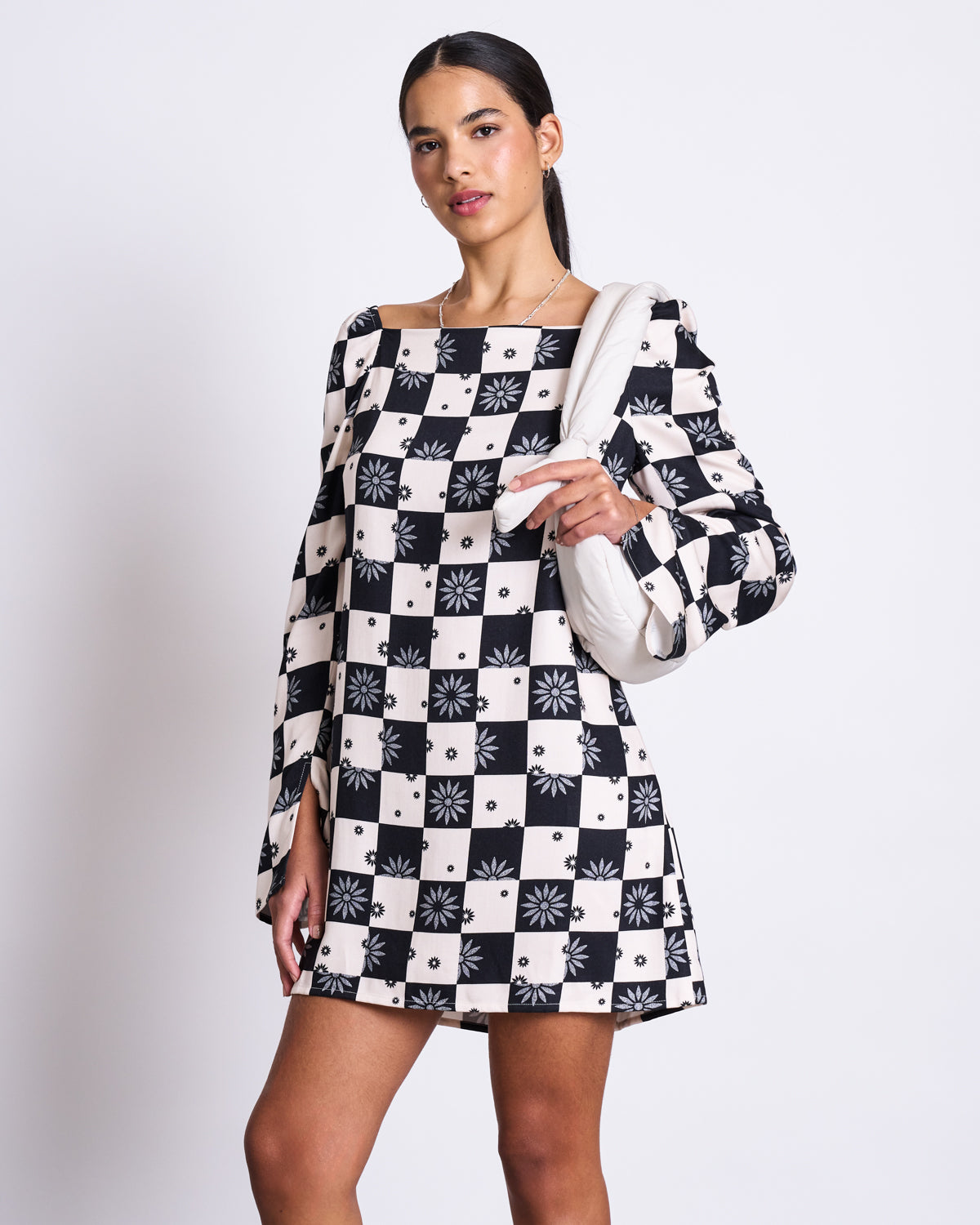 SQUARE NECK MINI DRESS GLAD FLORAL SQUARE PRINT Dresses jan-n-june 2