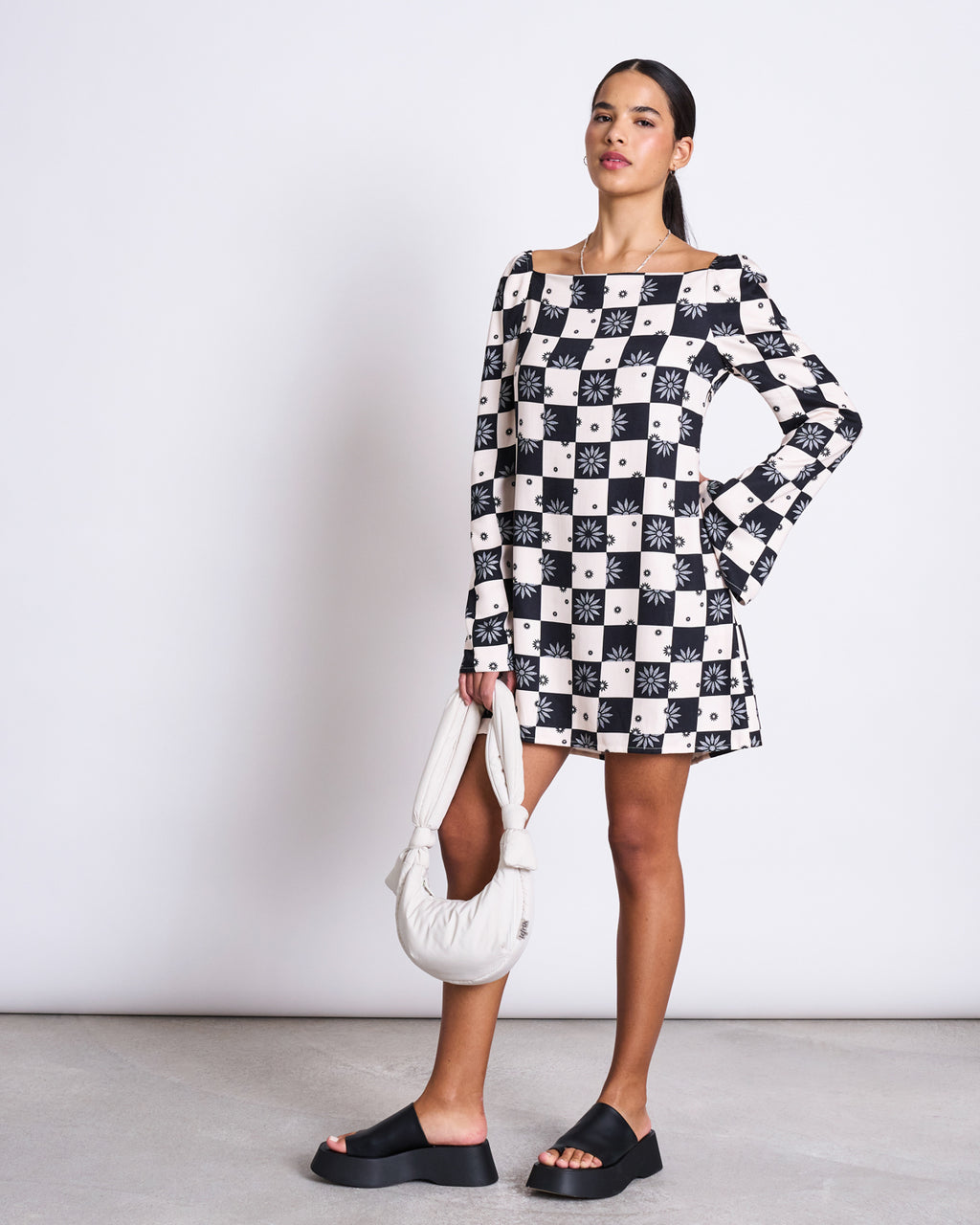 SQUARE NECK MINI DRESS GLAD FLORAL SQUARE PRINT Dresses jan-n-june 1