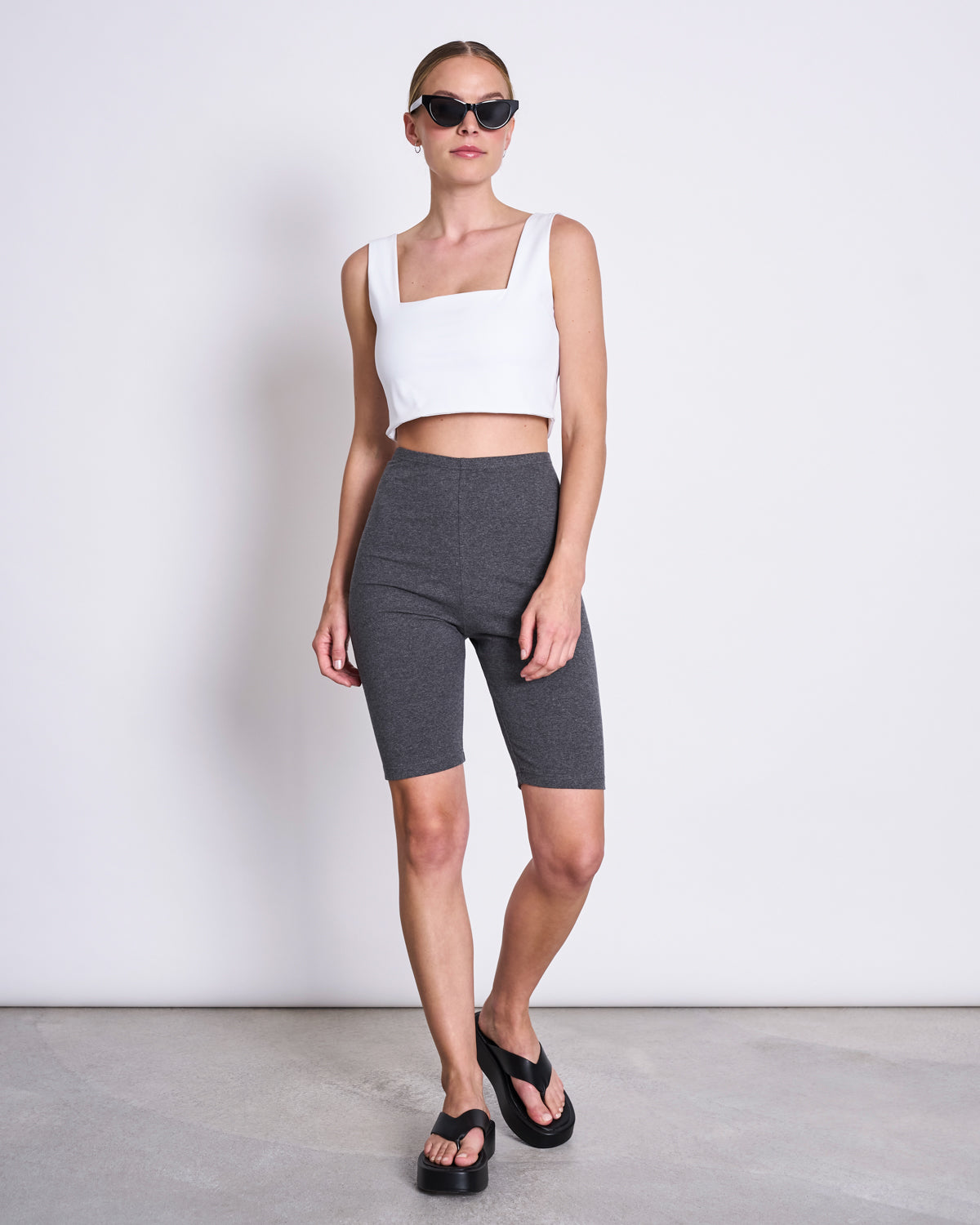 BIKER SHORTS DARK GREY tops jan-n-june 2
