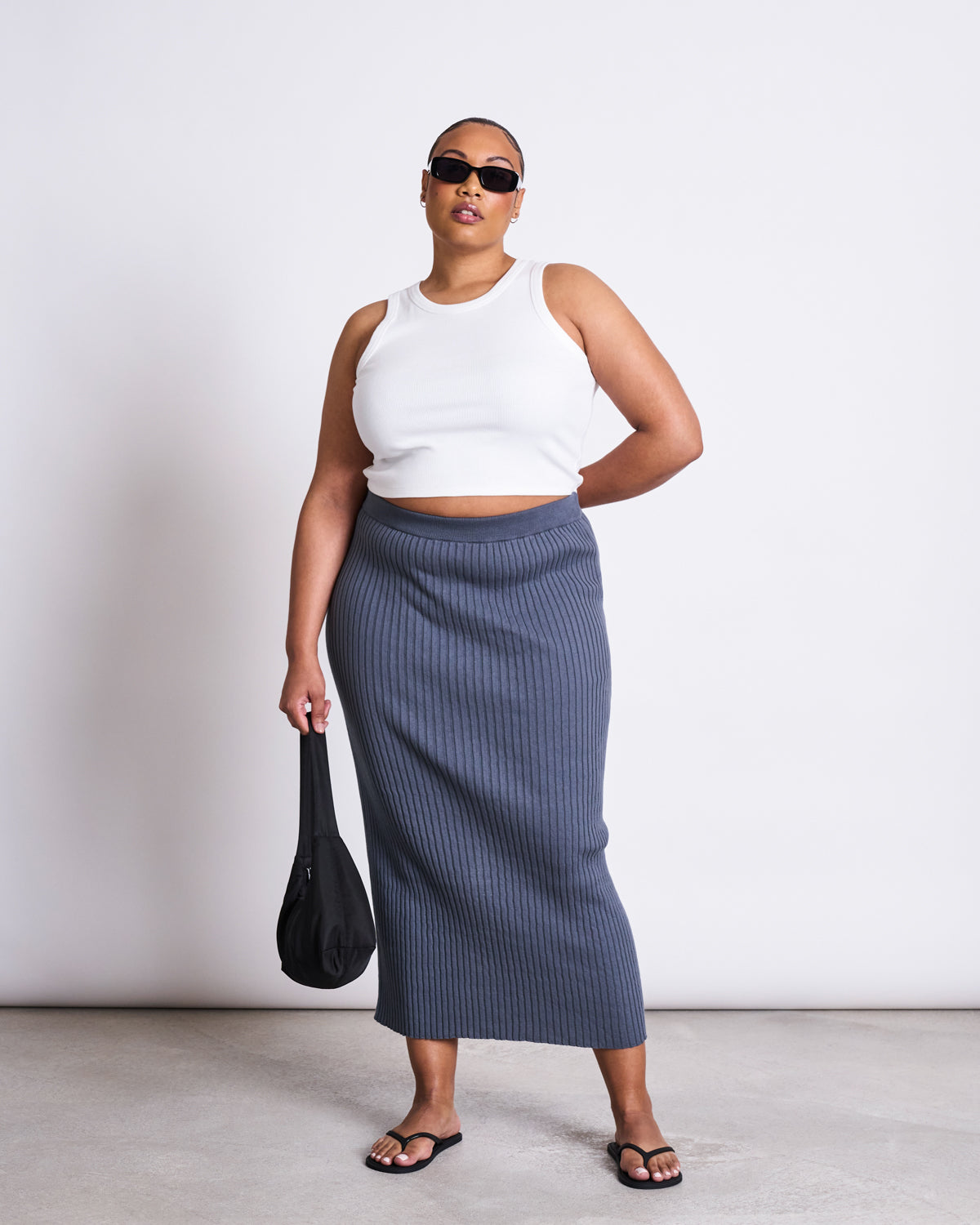 MIDI KNIT SKIRT EBBA TURBULENCE GOTS Skirts jan-n-june 1