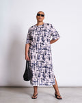 SHIRT DRESS CROVIE MELTED PRINT GOTS Dresses jan-n-june 1