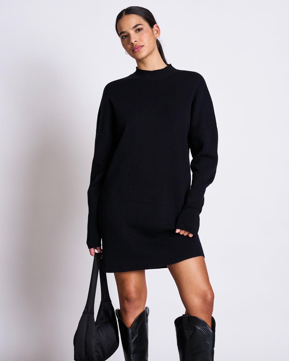 KNIT DRESS NUNA BLACK GOTS jan-n-june 3