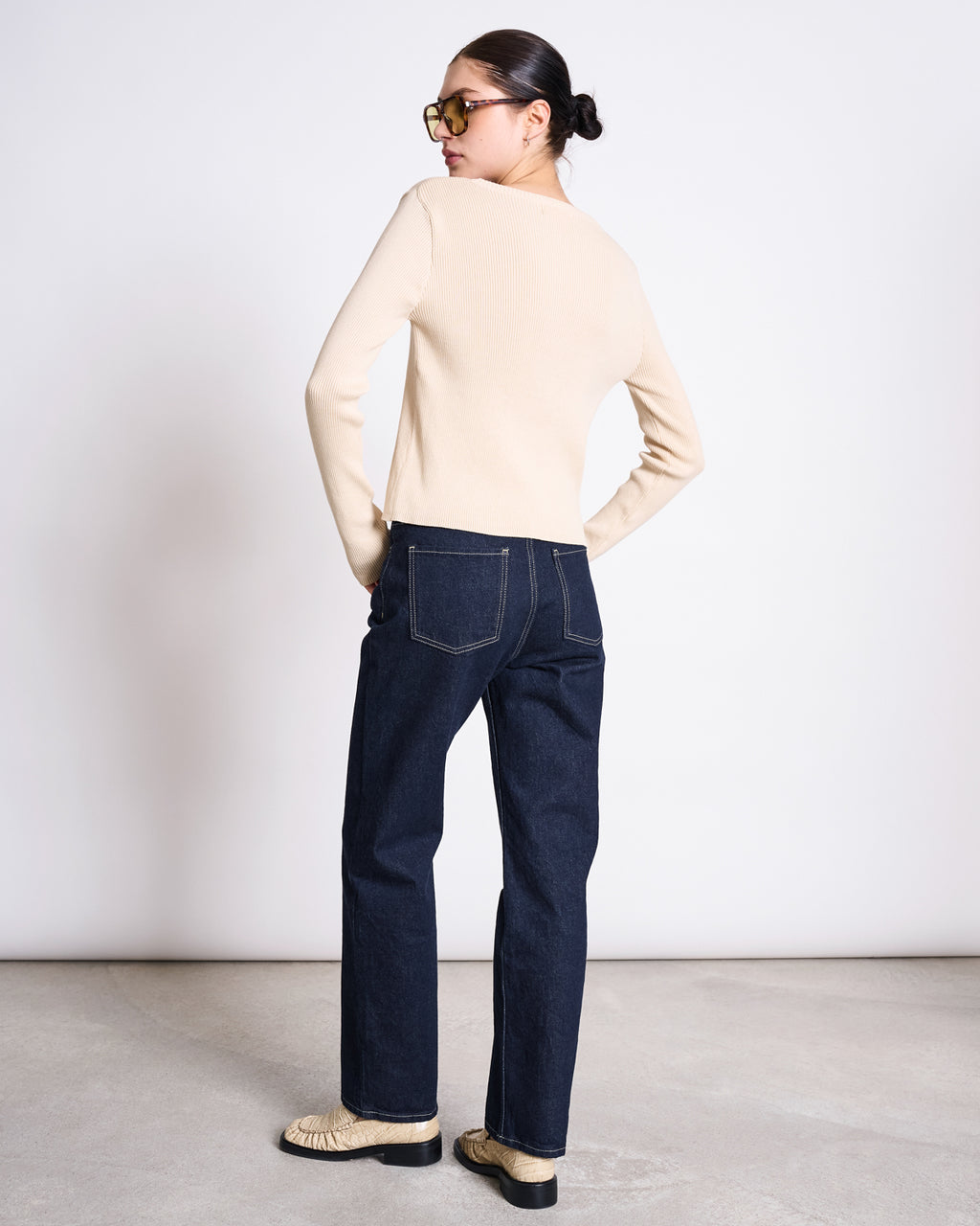 CREWNECK CARDIGAN GLIMT BEIGE GOTS Cardigan jan-n-june 2