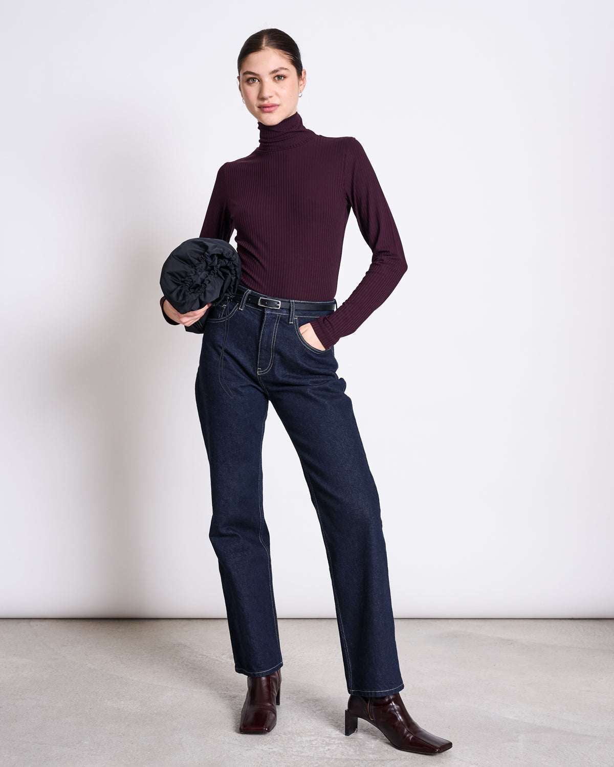 TENCEL™ LYOCELL RIB TURTLENECK MIO CHERRY LACQUER Longsleeve jan-n-june 1