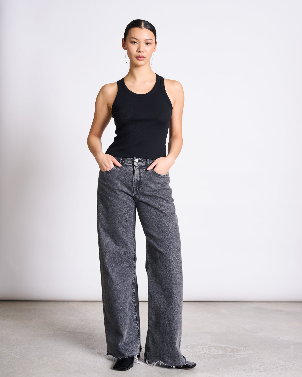 MINIRIB TANK TOP AMAGER BLACK GOTS T-shirt jan-n-june 1