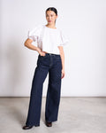 CROPPED ORGANIC COTTON BLOUSE OLMOS WHITE Blouse jan-n-june 1