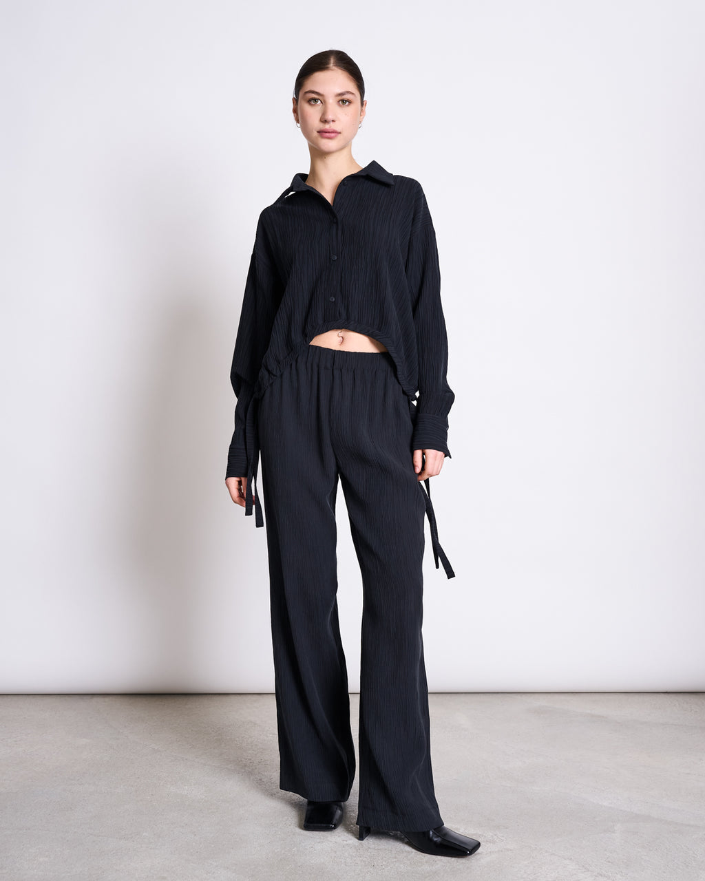 CRINKLE SHIRT ISTED BLACK T-shirt jan-n-june 1