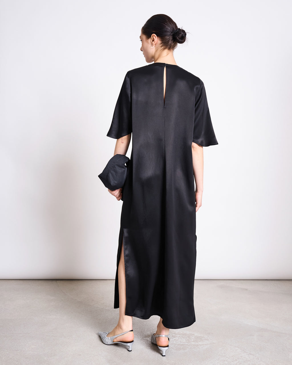 SILKY T-SHIRT DRESS CALEU BLACK Dress jan-n-june 3