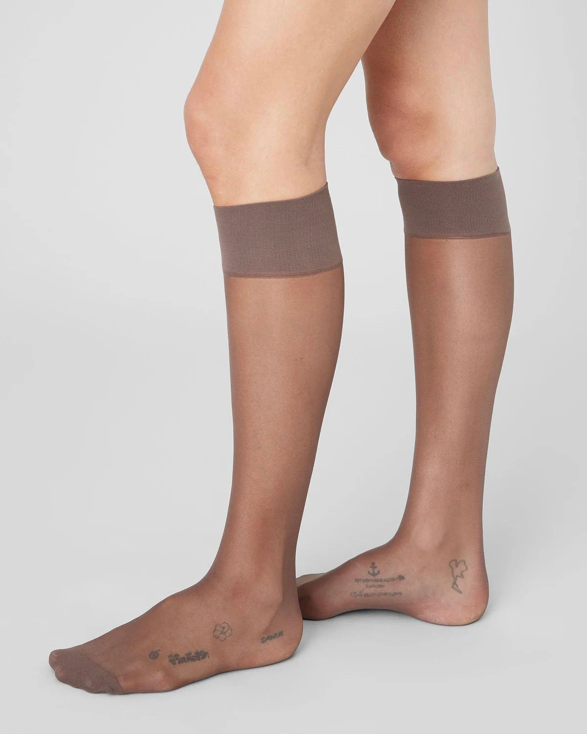 SWEDISH STOCKINGS 2 PACK ELIN KNEE-HIGHS DARK BROWN socks jan-n-june 2