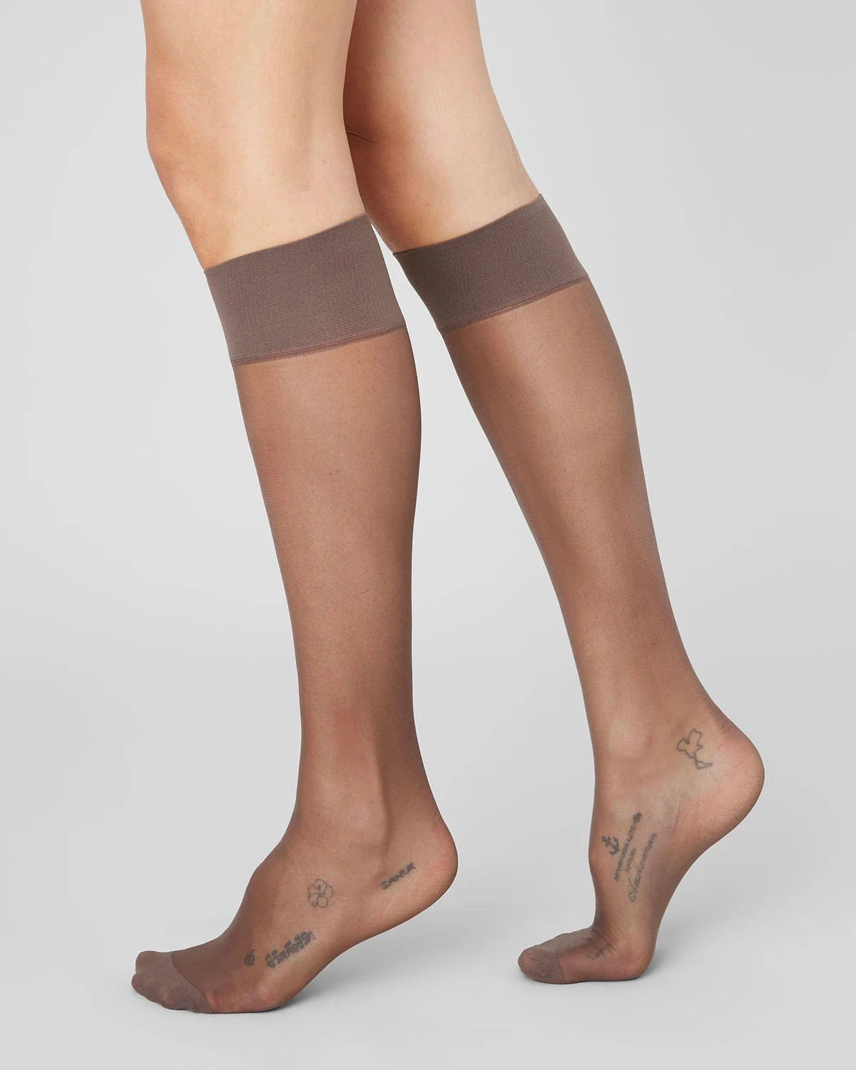 SWEDISH STOCKINGS 2 PACK ELIN KNEE-HIGHS DARK BROWN socks jan-n-june 3