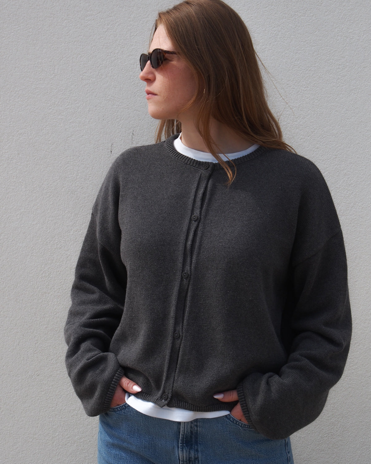 LIGHT CARDIGAN ASAS DARK GREY GOTS T-shirt jan-n-june 9