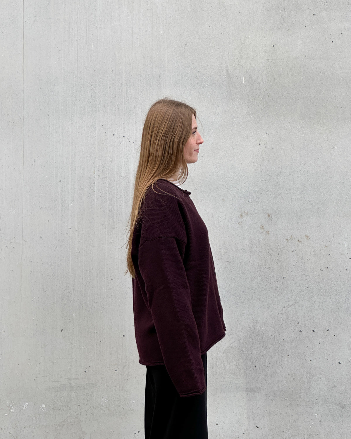 OVERSIZED WOOL CARDIGAN TINCO CHERRY LACQUER GOTS Cardigan jan-n-june 2