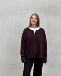 OVERSIZED WOOL CARDIGAN TINCO CHERRY LACQUER GOTS Cardigan jan-n-june 1