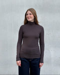 TENCEL™ LYOCELL RIB TURTLENECK MIO MUD Longsleeve jan-n-june 1