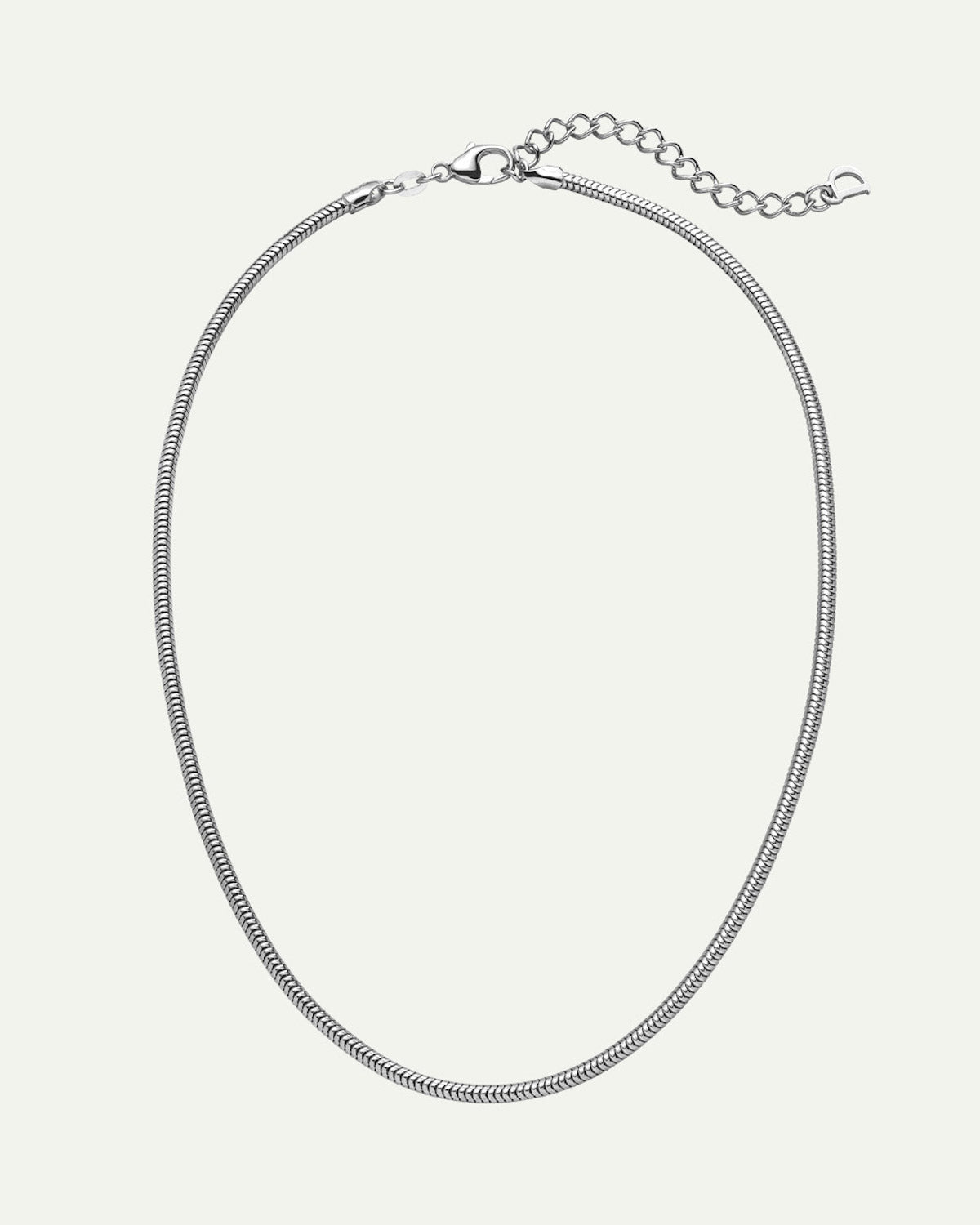 DEAR DARLING BERLIN DELICATE SHORT SNAKE NECKLACE SILVER jan-n-june 1