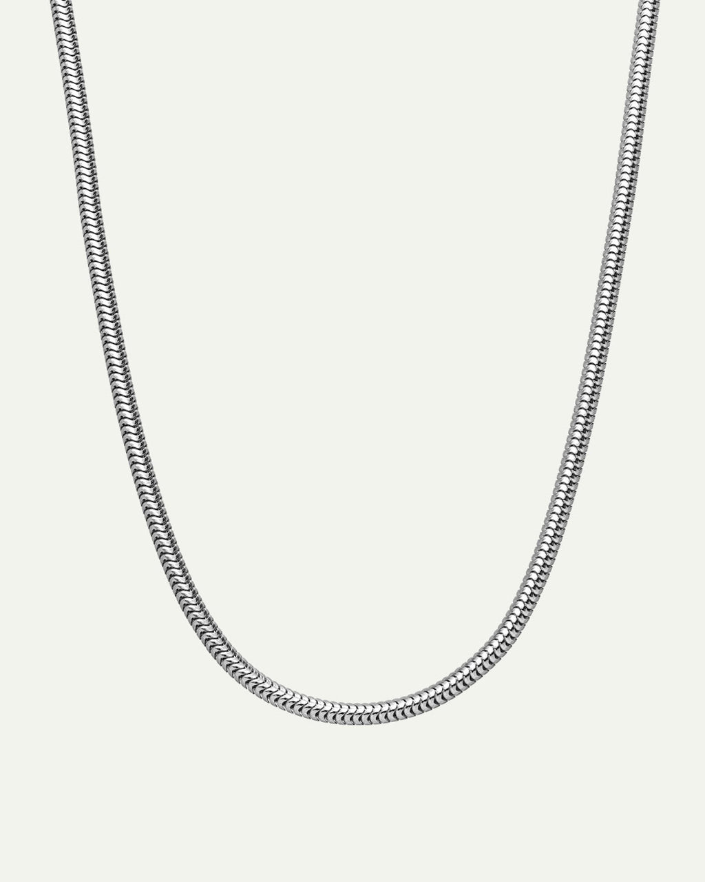 DEAR DARLING BERLIN DELICATE SHORT SNAKE NECKLACE SILVER jan-n-june 2