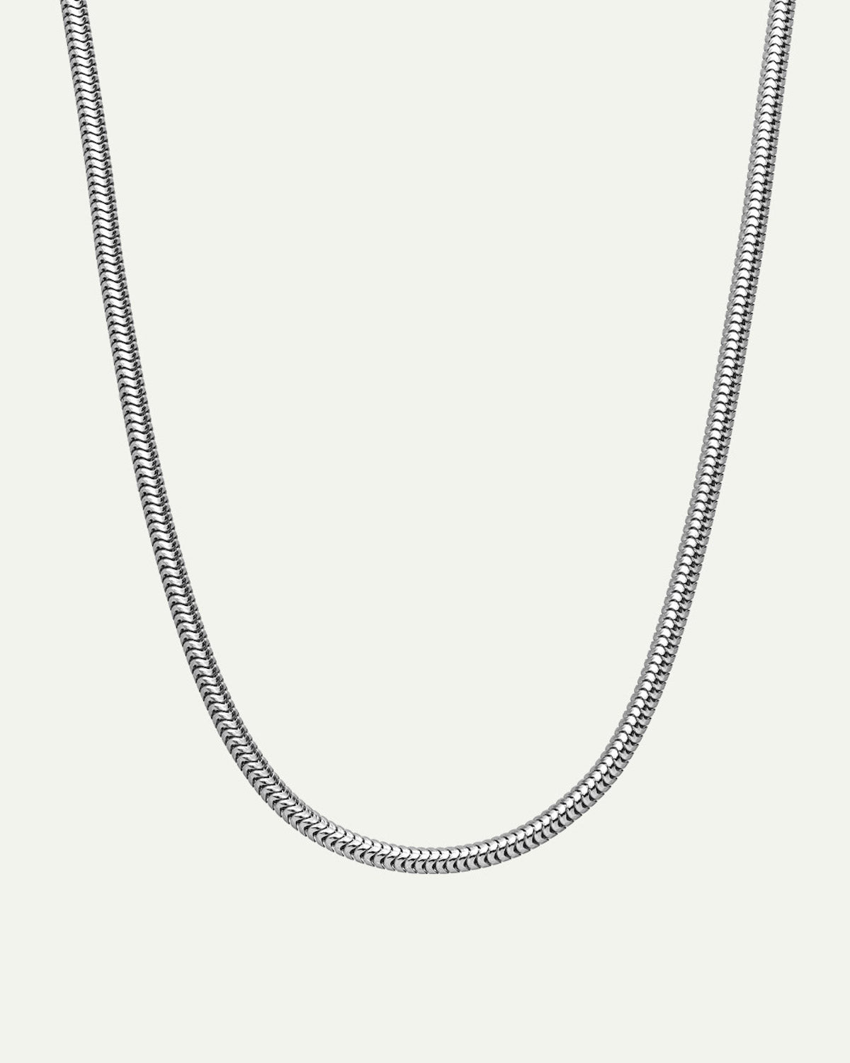DEAR DARLING BERLIN DELICATE SHORT SNAKE NECKLACE SILVER jan-n-june 2