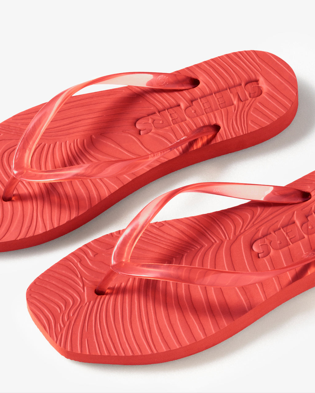 SLEEPERS TAPERED FLIP FLOPS TRANSPARENT RED Flip Flops jan-n-june 1