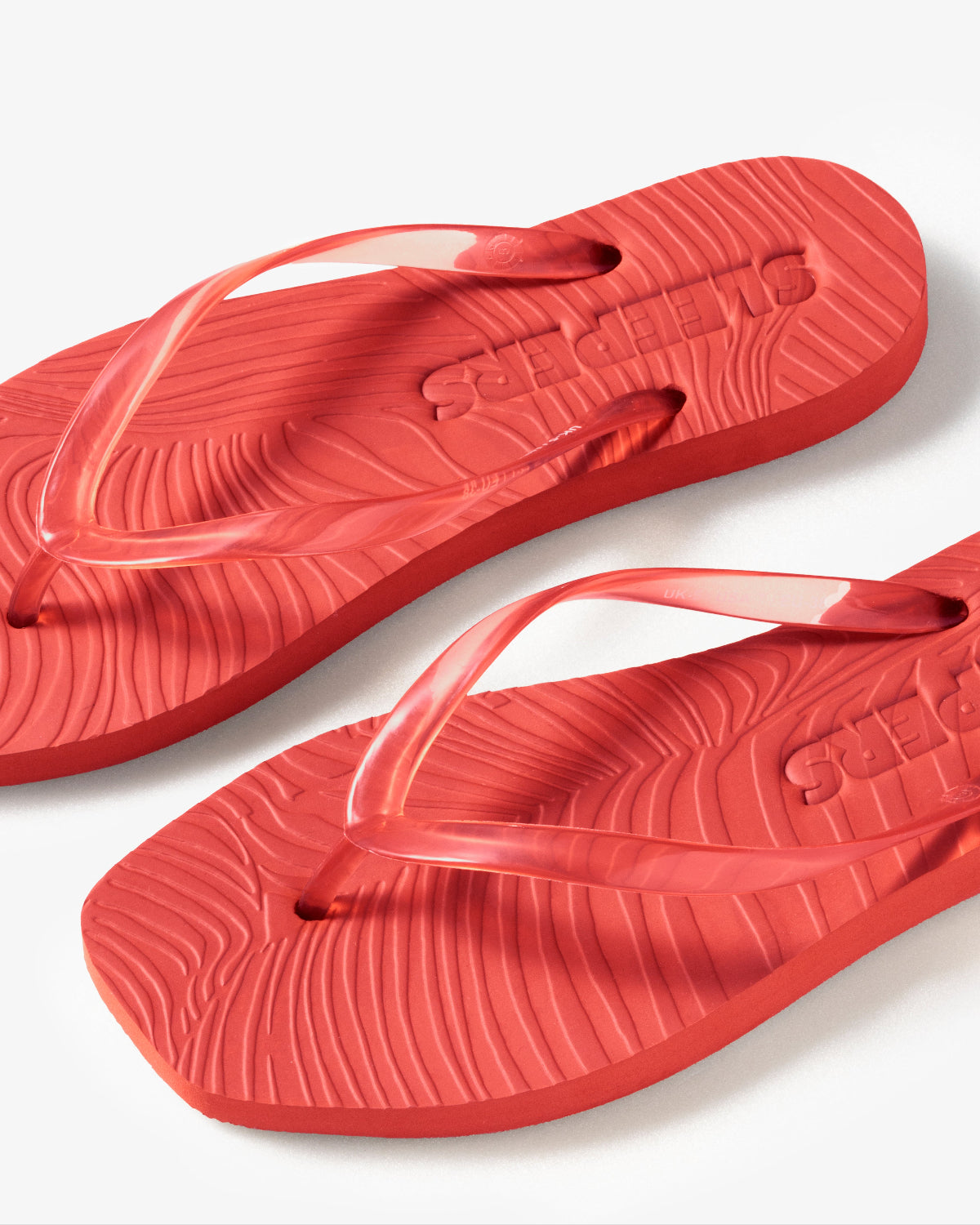 SLEEPERS TAPERED FLIP FLOPS TRANSPARENT RED Flip Flops jan-n-june 1