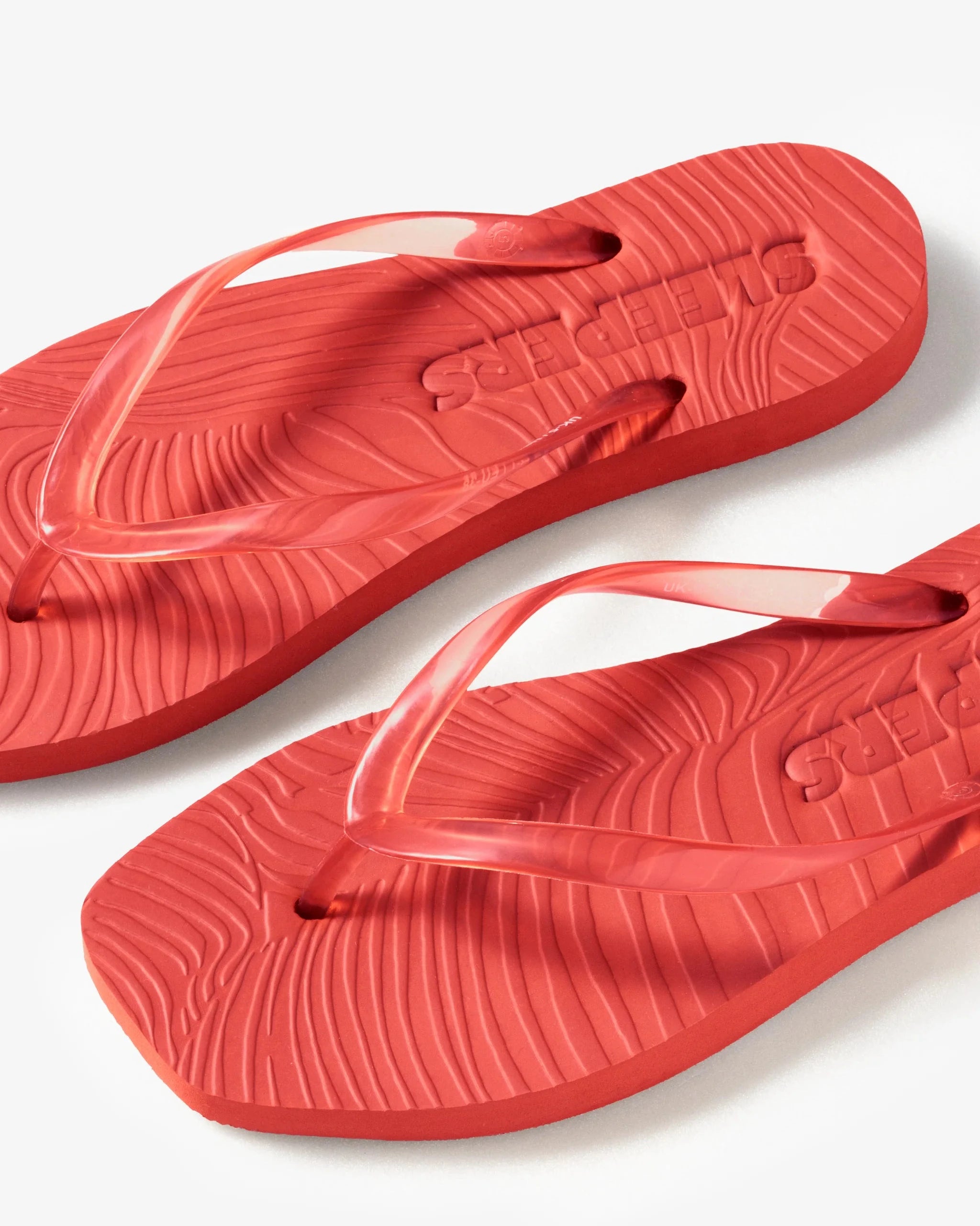 SLEEPERS TAPERED FLIP FLOPS TRANSPARENT RED Flip Flops jan-n-june 1