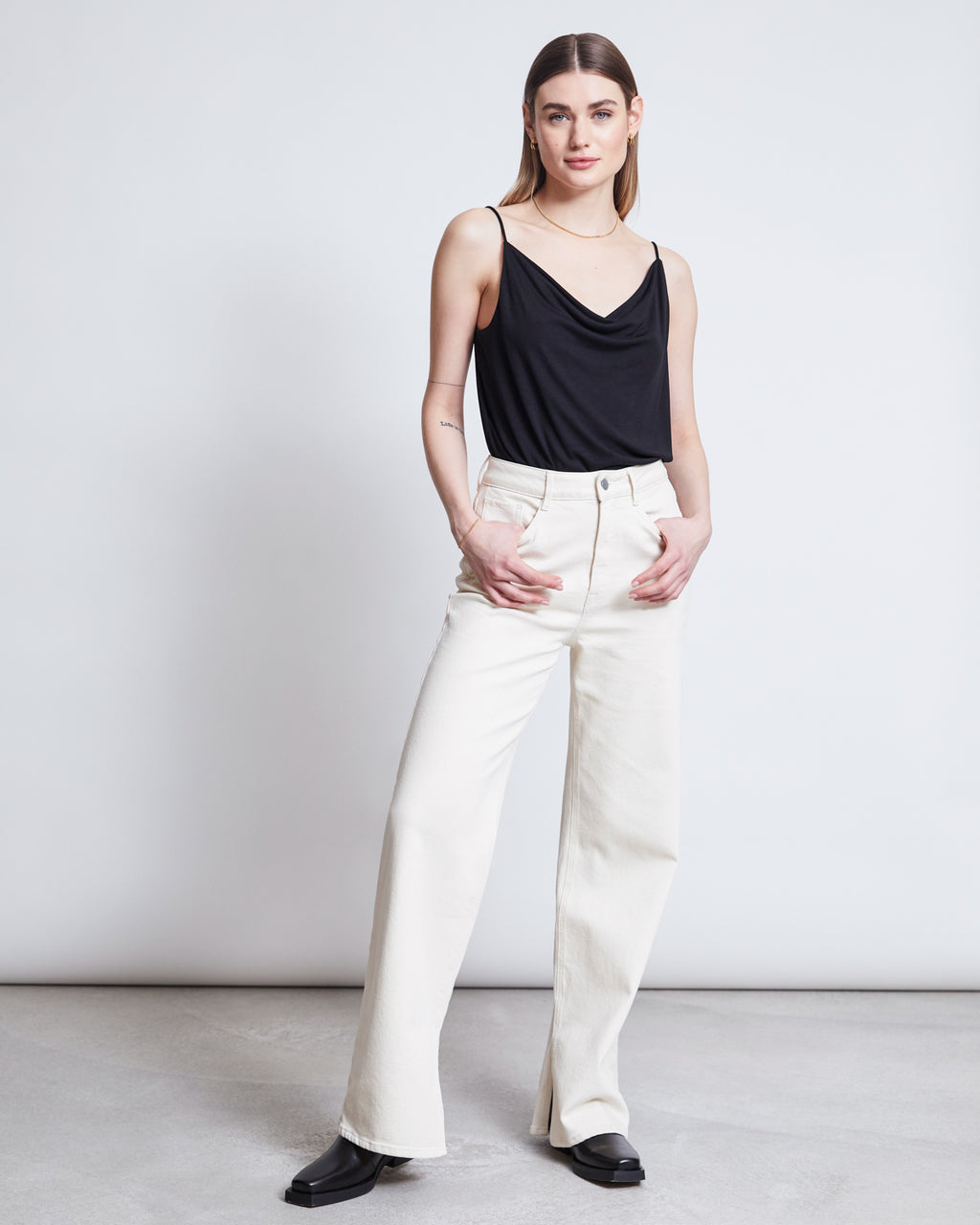 SLIP TOP HELEN BLACK tops jan-n-june 2