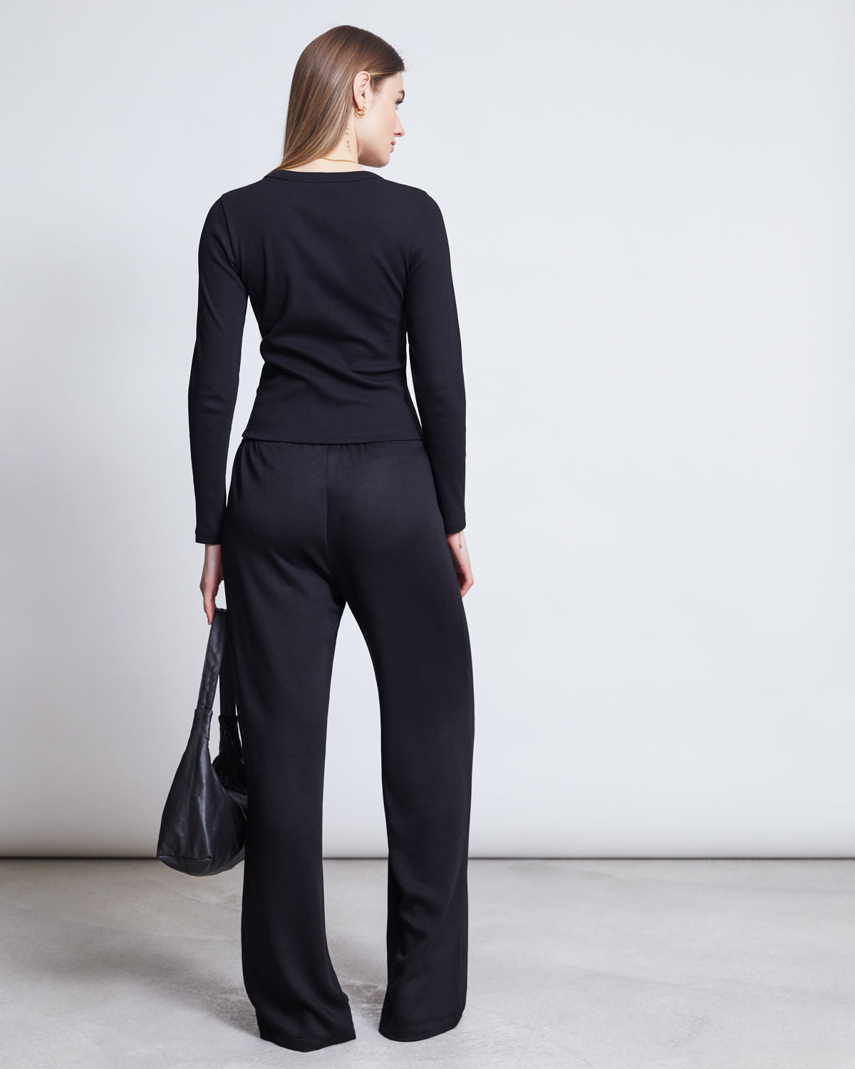 MID RISE LOOSE PANTS STRATH BLACK jan-n-june 4