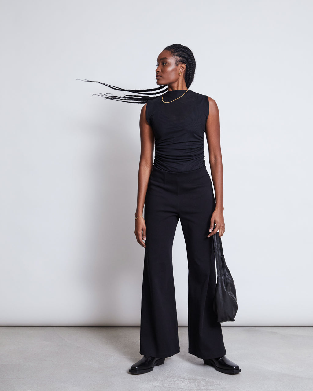 RUFFLE MESH TOP LAGUNA BLACK T-shirt jan-n-june 10